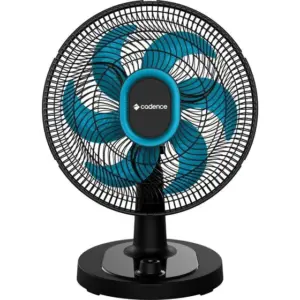 Ventilador de Mesa Cadence Refresh Turbo Pro 6 Pás Preto e Azul 127V VTR420 Ventilador de Mesa Cadence Refresh Turbo Pro 6 Pás Preto e Azul 127V VTR420