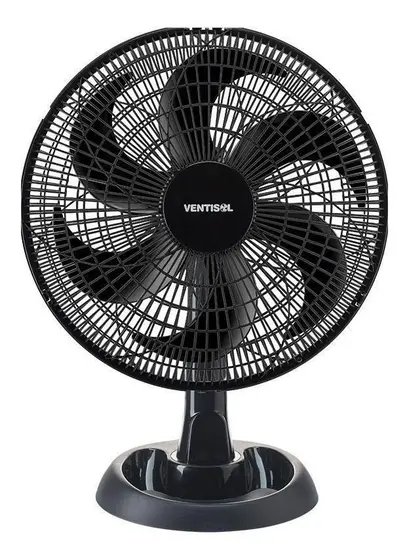 Ventilador de Mesa Ventisol Eco Turbo 30cm 6 Pás Preto 110V