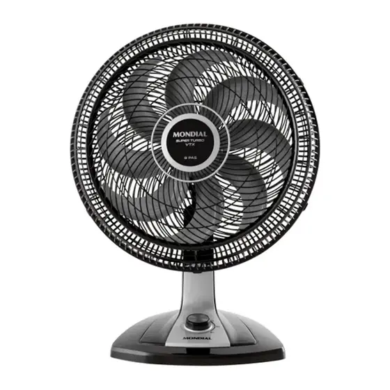 Ventilador de Mesa Mondial Turbo 40cm 8 Pás 140W VTX-50-8P