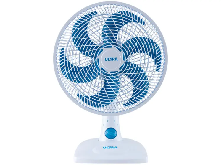 Ventilador de Mesa Mondial Ultra 30cm 6 Pás 3 Velocidades Branco e Azul V-UT-30-01