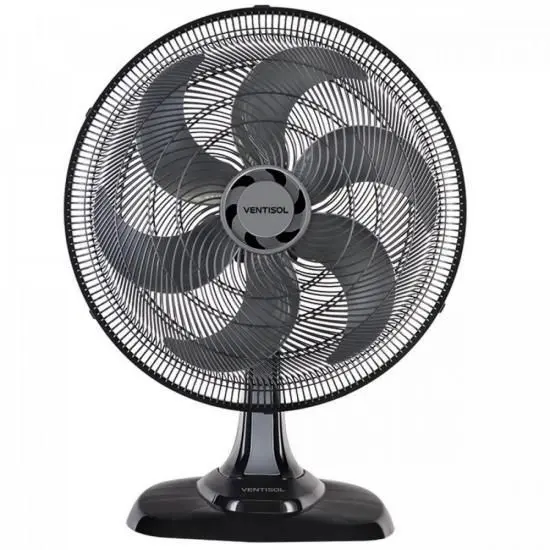 Ventilador de Mesa Ventisol Turbo 6 50cm Preto 127V