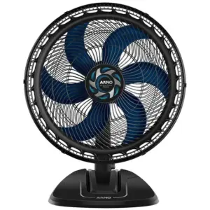 Ventilador de Mesa Arno Xtreme Force Breeze 50cm 6 Pás 3 Velocidades Preto e Azul VB50 Ventilador de Mesa Arno Xtreme Force Breeze 50cm 6 Pás 3 Velocidades Preto e Azul VB50