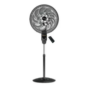 Ventilador de Coluna Mallory Max Control 40cm 15 Pás com Controle Remoto Preto/Grafite 127V