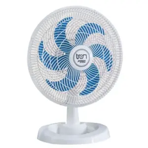 Ventilador de Mesa Casa H Lorena Oscilante Branco com Pás Azul 220V Ventilador de Mesa Casa H Lorena Oscilante Branco com Pás Azul 220V