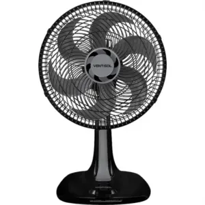 Ventilador de Mesa Ventisol Turbo 30cm 6 Pás Preto/Cinza 127V Ventilador de Mesa Ventisol Turbo 30cm 6 Pás Preto/Cinza 127V