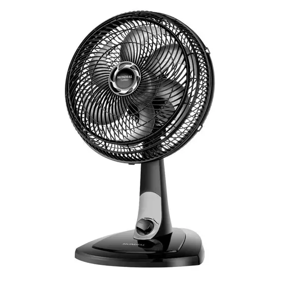 Ventilador de Mesa Mondial 30cm Preto com Prata 110V VT-30NB