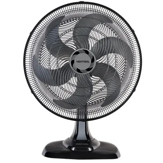 Ventilador de Mesa Ventisol Premium Turbo Oscilante 50cm Preto 127V