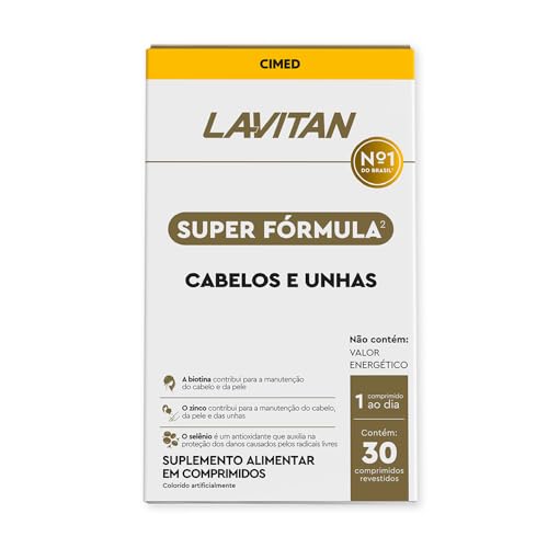 LAVITAN Super Fórmula Vitamina Cabelos Unhas 30 comprimidos