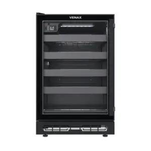 Adega Climatizada Venax Cave In 100 Preto Fosco Porta Invertida