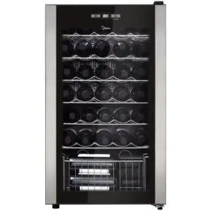 Adega a Compressor Midea 34 Garrafas Painel Touch WBB341