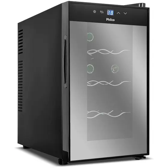 Adega Climatizada Philco 8 Garrafas Display Digital LED Bivolt PAD8E