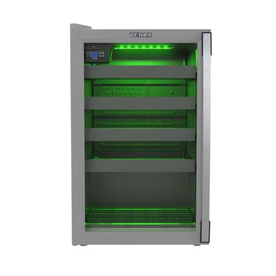 Adega Climatizada Venax Color Light 100 24 Garrafas Cinza Porta Invertida