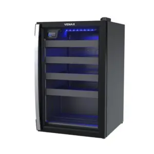 Adega de Vinhos Climatizada Venax Piubella Cave 100 24 Garrafas 82L Preto Fosco 127V
