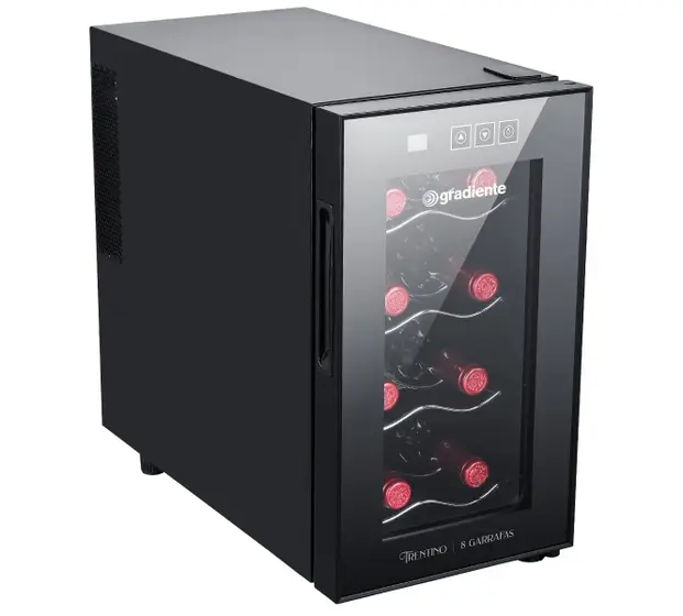 Adega para Vinhos Gradiente 8 Garrafas Painel Touch Bivolt