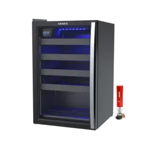Adega Climatizada Venax Piubella 100 24 Garrafas 82L com Abridor Elétrico Vermelho 127V