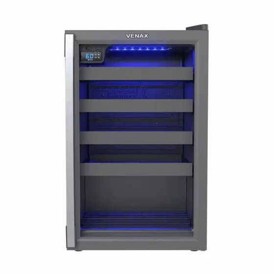 Adega Climatizada Venax Piubella Cave 100 24 Garrafas Grafite 220V 29159