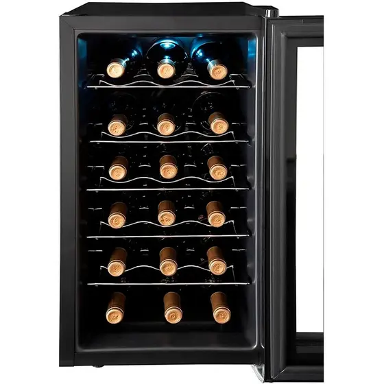 Adega Termoelétrica Suggar Cannes 18 Garrafas Painel Touch Preta 127V AD1811PT