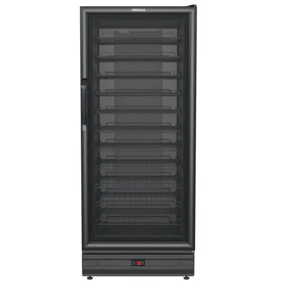 Adega Climatizada Venax 83 Garrafas 285L Porta de Vidro Preto Fosco 127V