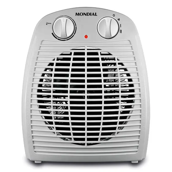 Aquecedor Elétrico Termoventilador Mondial Cinza e Branco 2000W A-08