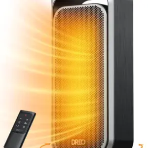 Aquecedor Elétrico Dreo Quiet com Oscilação Remota 1500W Aquecedor Elétrico Dreo Quiet com Oscilação Remota 1500W