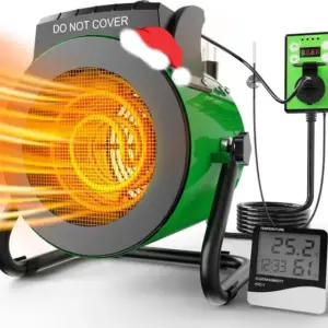 Aquecedor Elétrico AgiiMan de Estufa com Termostato 1500W Aquecedor Elétrico AgiiMan de Estufa com Termostato 1500W