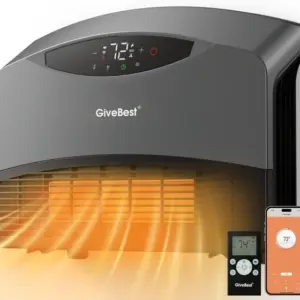 Aquecedor Elétrico de Parede GiveBest Inteligente com Wi-Fi e Controle Remoto Cinza 1500W Aquecedor Elétrico de Parede GiveBest Inteligente com Wi-Fi e Controle Remoto Cinza 1500W