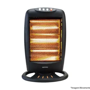 Aquecedor Elétrico Halogênio Ventisol Preto 1200W 127V