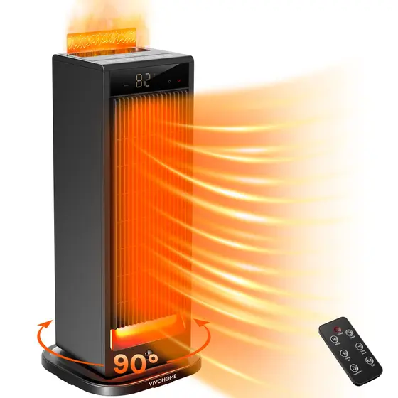 Aquecedor Elétrico VIVOHOME com Umidificador e Timer 1500W