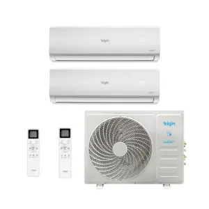 Ar Condicionado Bi Split Hi Wall Inverter Elgin Total Plus 18000 BTUs (12000+12000) Quente/Frio MTQE18C2CB – 220V Ar Condicionado Bi Split Hi Wall Inverter Elgin Total Plus 18000 BTUs (12000+12000) Quente/Frio MTQE18C2CB – 220V