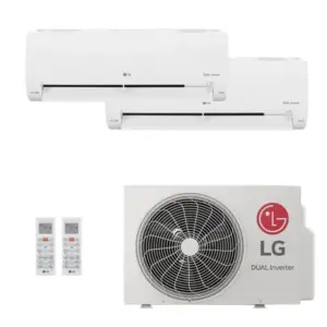 Ar-Condicionado Bi-Split HW LG Dual Inverter Voice 16.000 BTUs (1x Evap HW 9.000 + 1x Evap HW 12.000) R-32 Só Frio 220V Ar-Condicionado Bi-Split HW LG Dual Inverter Voice 16.000 BTUs (1x Evap HW 9.000 + 1x Evap HW 12.000) R-32 Só Frio 220V