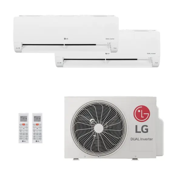 Ar-Condicionado Bi-Split HW LG Dual Inverter Voice 16.000 BTUs (1x Evap HW 9.000 + 1x Evap HW 12.000) R-32 Só Frio 220V