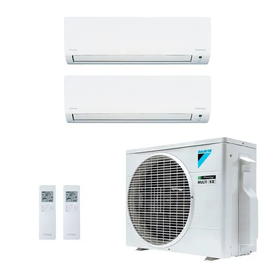Ar Condicionado Bi Split Inverter Daikin 18.000 Btus (2x Evap 9.000) Quente e Frio 220v R-32