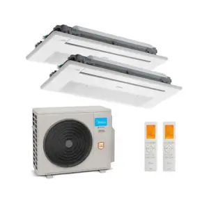 Ar Condicionado Bi Split Inverter Midea 36.000 Btus (2x Evap Cassete 1 Via 18.000) Quente e Frio 220v Ar Condicionado Bi Split Inverter Midea 36.000 Btus (2x Evap Cassete 1 Via 18.000) Quente e Frio 220v
