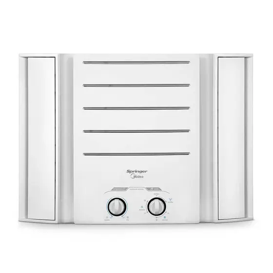 Ar Condicionado De Janela Springer Midea 7.500 Btu/h Quente E Frio Monofásico Mecânico Branco QQK075BB 220V
