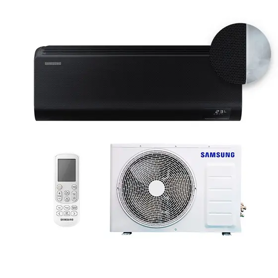 Ar Condicionado Hw Inverter Windfree Connect Black Samsung 18000 Btus Quente/frio 220V Monofásico AR18CSECABTNAZ