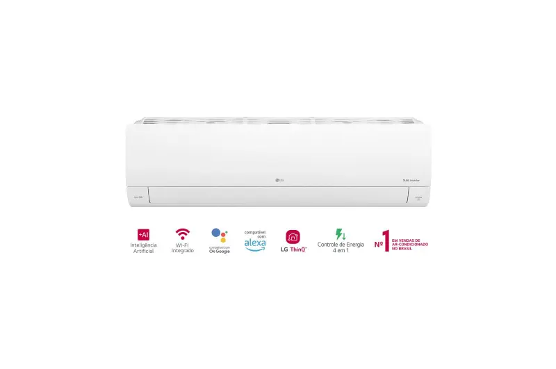 Ar-Condicionado LG Dual Inverter Voice +AI 12.000 BTU Quente/Frio – 220V