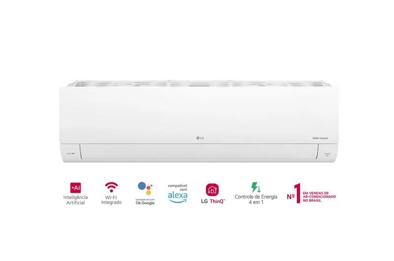 Ar-Condicionado LG Dual Inverter Voice +AI 15.000 BTU Frio 220V