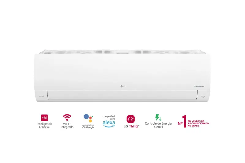Ar-Condicionado LG Dual Inverter Voice +AI 24.000 BTU Quente/Frio 220V
