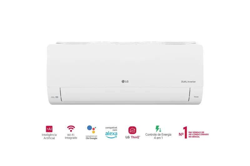 Ar-Condicionado LG Dual Inverter Voice+AI 9.000 BTU Frio 220V