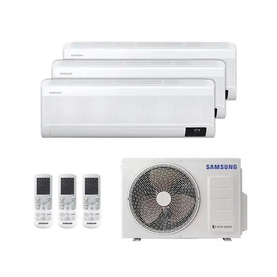 Ar Condicionado Multi Split Hi Wall Samsung Windfree Inverter Quente e Frio R-410a 220V 9000 + 9000 + 9000 BTUs