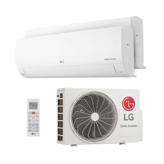 Ar Condicionado Multi Split Inverter Dual Inverter Voice +AI LG 16.000 BTUs (2 Evap 9.000) Frio 220V