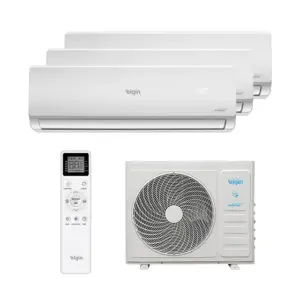 Ar Condicionado Multi Split Inverter Elgin Hw R-32 Wifi 27000 Btus (2x Evap 9.000 e 1 Evap 12.000) Quente/frio 220V Monofásico Ar Condicionado Multi Split Inverter Elgin Hw R-32 Wifi 27000 Btus (2x Evap 9.000 e 1 Evap 12.000) Quente/frio 220V Monofásico