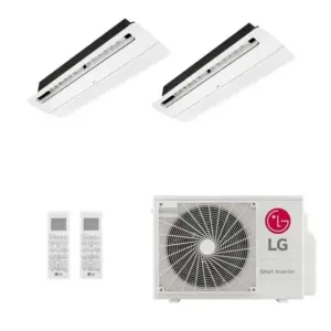 Ar-Condicionado Multi Split Inverter LG 18.000 (2x Evap Cassete 1 Via 7.000) Quente/Frio 220V