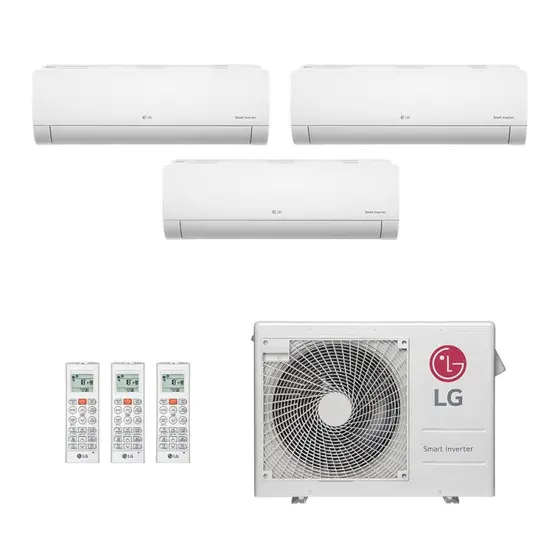 Ar-Condicionado Multi Split Inverter LG 21.000 (2x Evap HW 9.000 + 1x Evap HW 12.000) Quente/Frio 220V
