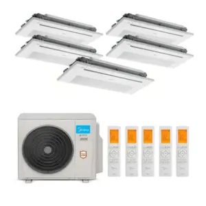 Ar Condicionado Multi Split Inverter Midea 42.000 Btus (5x Evap Cassete 1 Via 12.000) Quente e Frio 220v Ar Condicionado Multi Split Inverter Midea 42.000 Btus (5x Evap Cassete 1 Via 12.000) Quente e Frio 220v