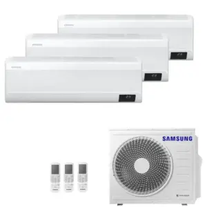Ar Condicionado Multi Split Tri Split Samsung Wind Free 24000 BTUs3X9000 Quente e Frio InverterAJ068AXJ3KH/AZ Ar Condicionado Multi Split Tri Split Samsung Wind Free 24000 BTUs3X9000 Quente e Frio InverterAJ068AXJ3KH/AZ