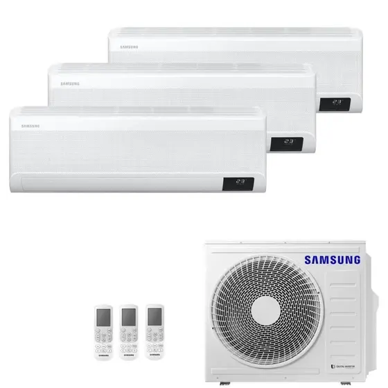 Ar Condicionado Multi Split Tri Split Samsung Wind Free 24000 BTUs3X9000 Quente e Frio InverterAJ068AXJ3KH/AZ