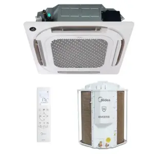 Ar Condicionado Split Cassete 4 Vias Inverter Midea R-32 24000 Btus Frio 220v Monofásico 40KVQD24M5 Ar Condicionado Split Cassete 4 Vias Inverter Midea R-32 24000 Btus Frio 220v Monofásico 40KVQD24M5