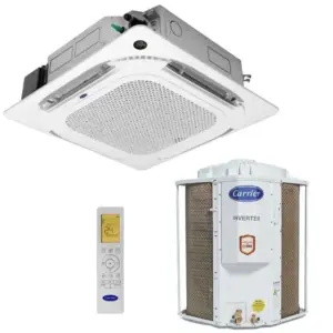 Ar Condicionado Split Cassete Carrier 4 Vias 24000 BTUS Quente e Frio Inverter 220V Monofásico38TVQD24515MC Ar Condicionado Split Cassete Carrier 4 Vias 24000 BTUS Quente e Frio Inverter 220V Monofásico38TVQD24515MC