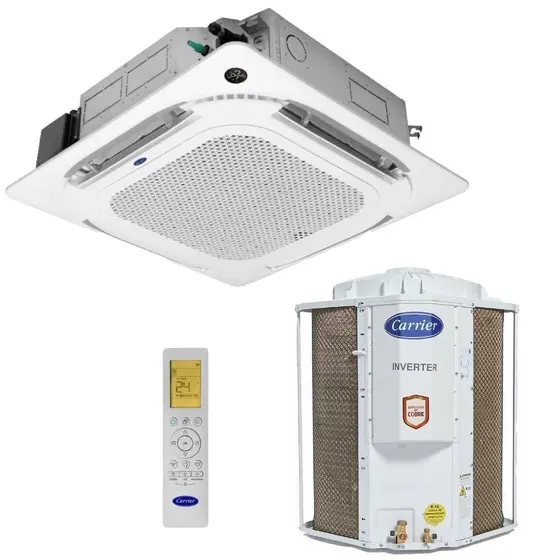 Ar Condicionado Split Cassete Carrier 4 Vias 24000 BTUS Quente e Frio Inverter 220V Monofásico38TVQD24515MC